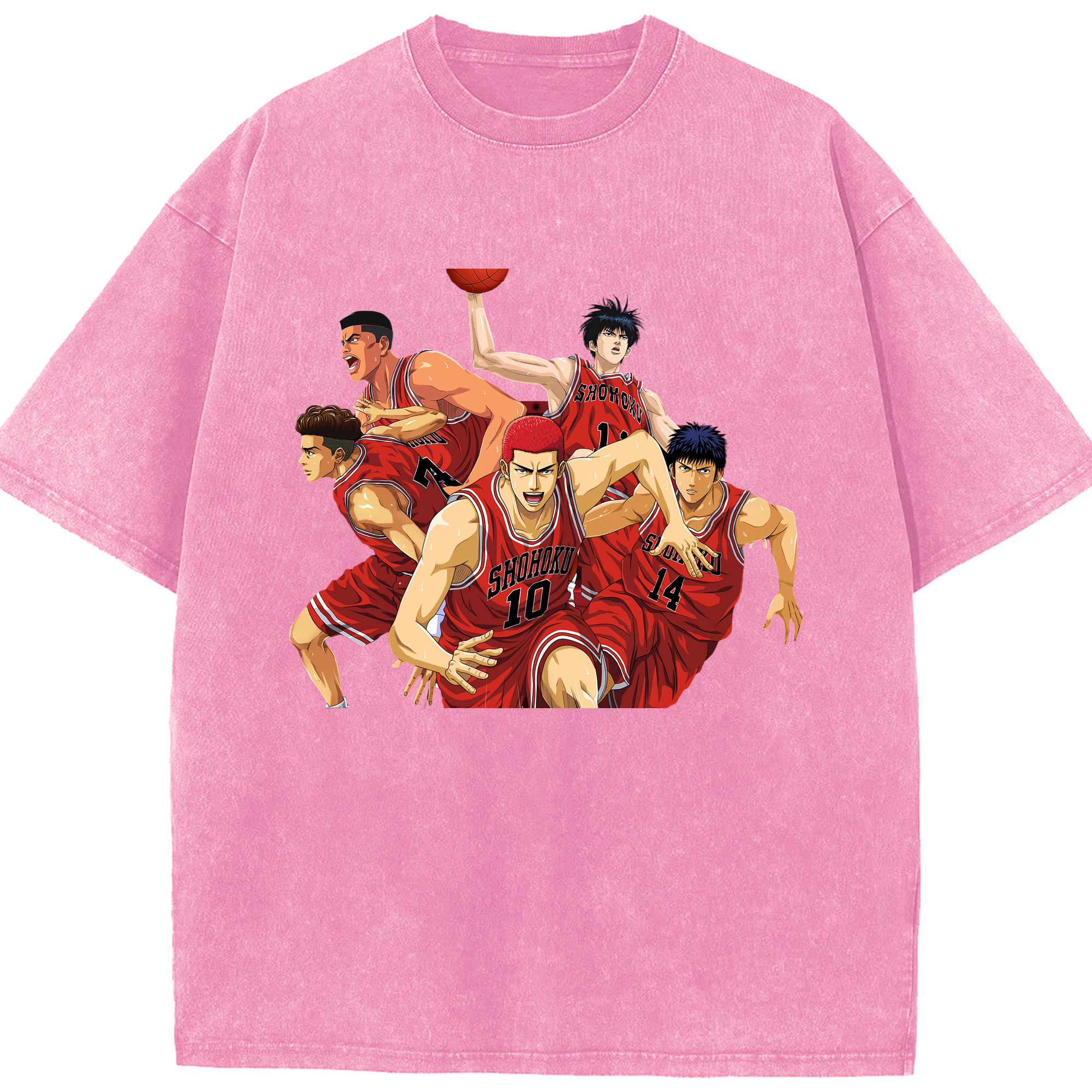（画像用） SLAM DUNK／スラムダンク 綿100% ヴィンテージ風 半袖Tシャツ（フロントプリント）